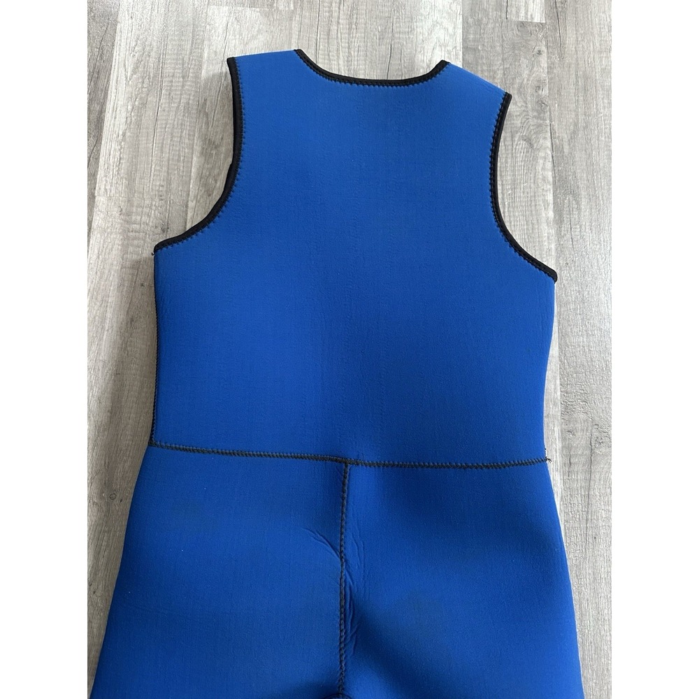 Blue Neoprene Wetsuit Full Length Sleeveless Diving Surfing Adult XS 32" Chest - Picture 14 of 16